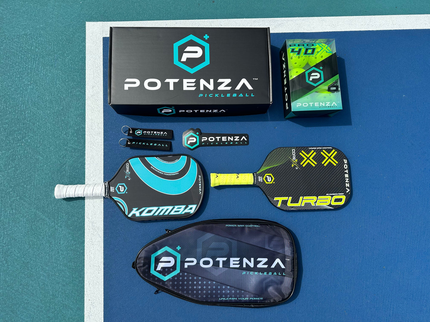 POTENZA Pickleball Paddle Travel Case (Fits 2 Paddles)