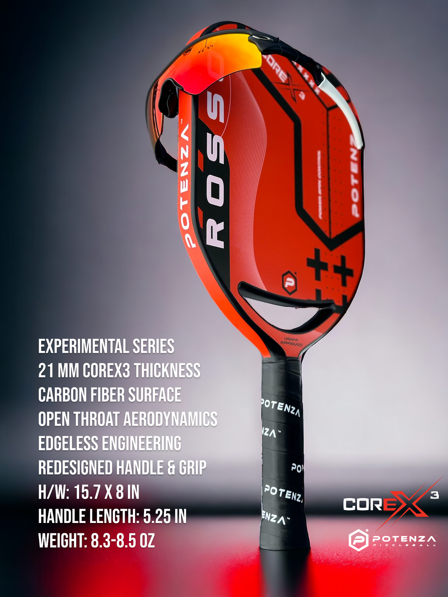 ROSSO+ COREx3 Pickleball Paddle