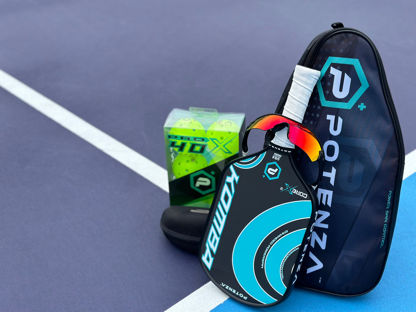 POTENZA Pickleball Paddle Travel Case (Fits 2 Paddles)
