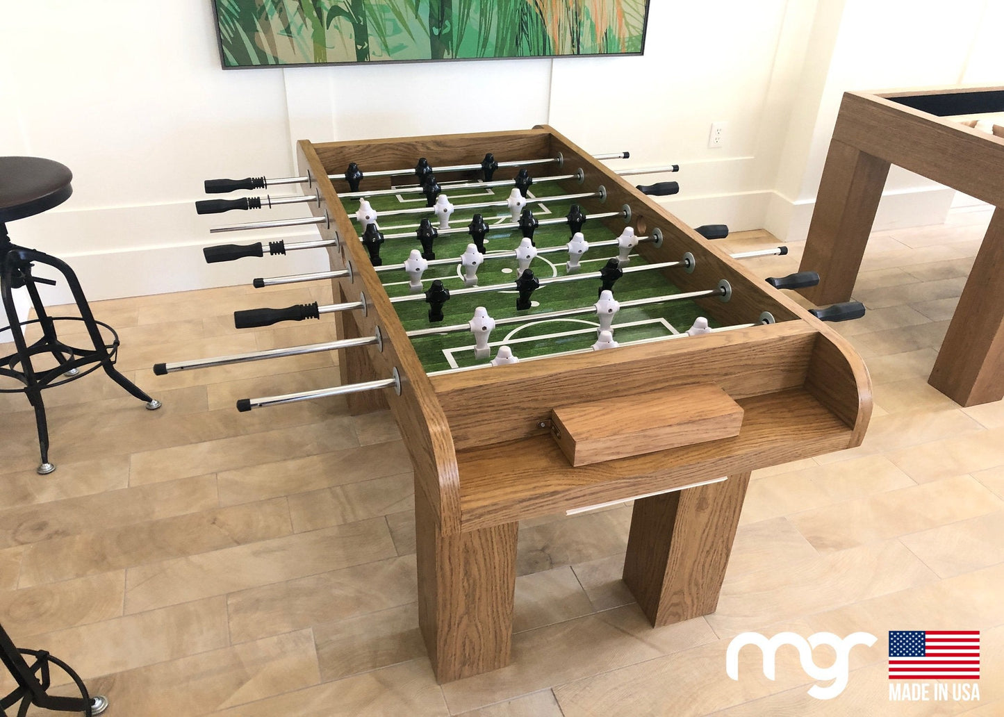 The Modern Solid White Oak X333 Foosball Table